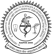 Pt. Deendayal Upadhyay Memorial Health Sciences and Ayush University of Chhattisgarh Logo